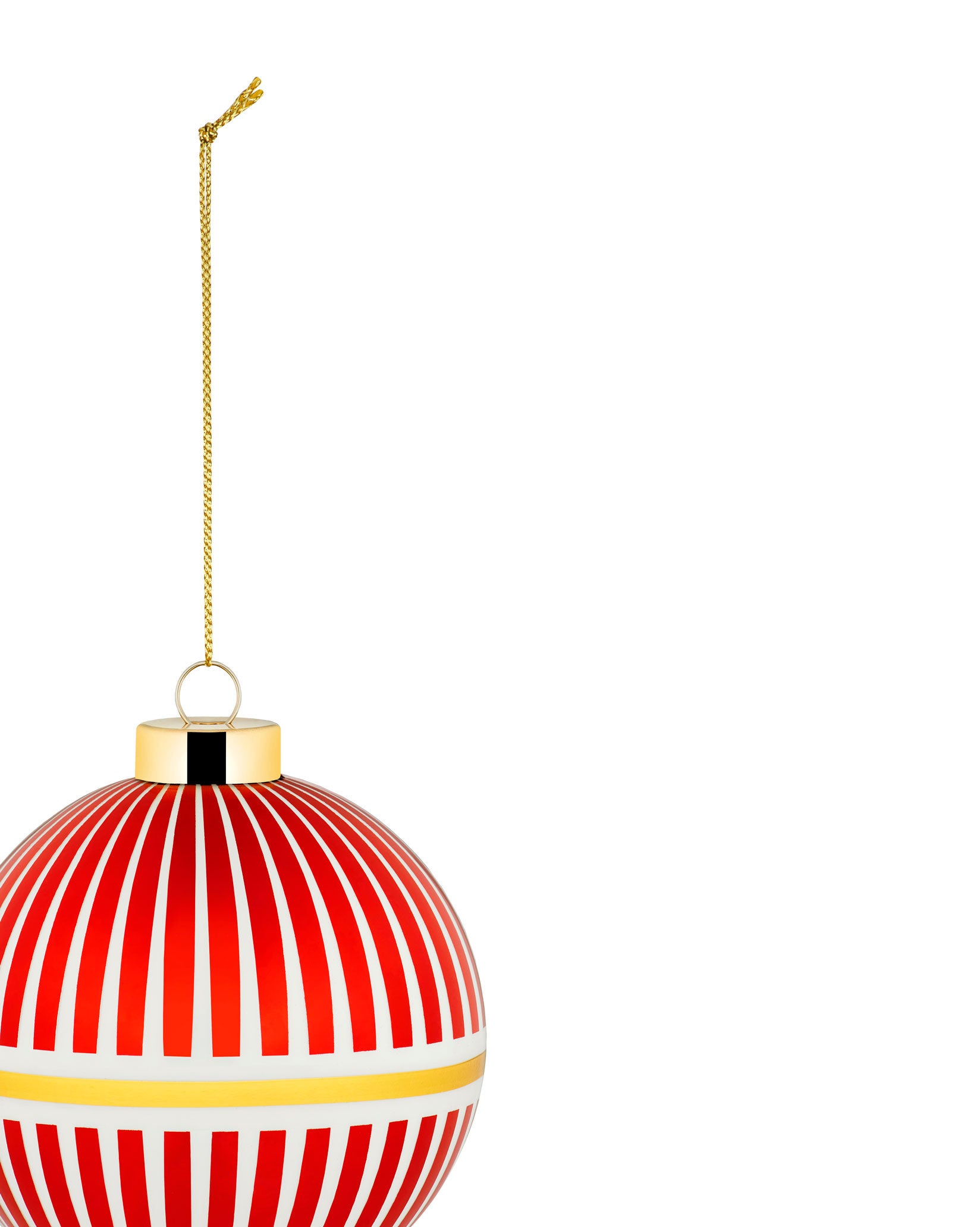 Delight Christmas white, red & gold bauble | Alessi