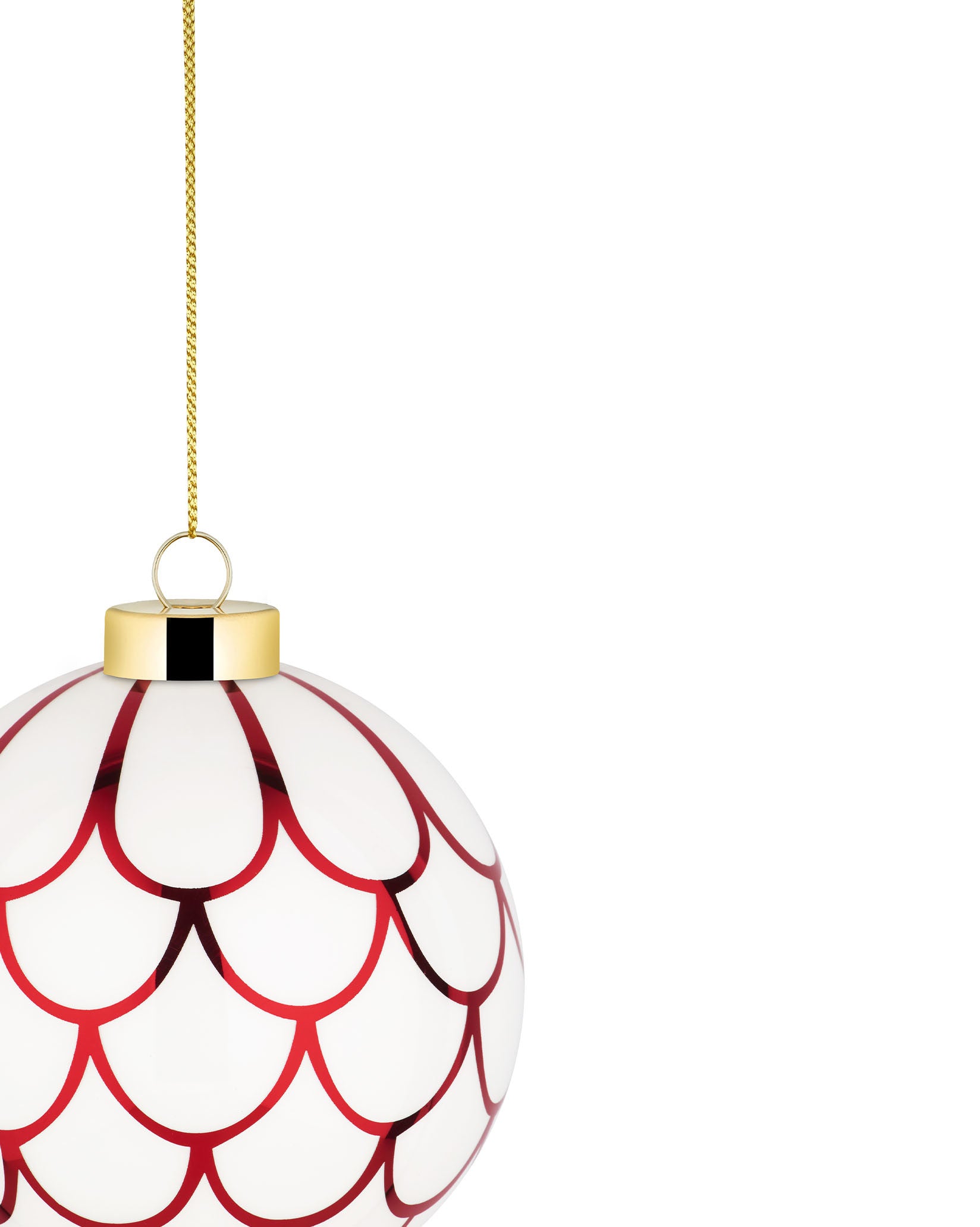 Alessi Delight NZ02 Koekjesdoos Kerstmis - Porselein Rood Wit Goud