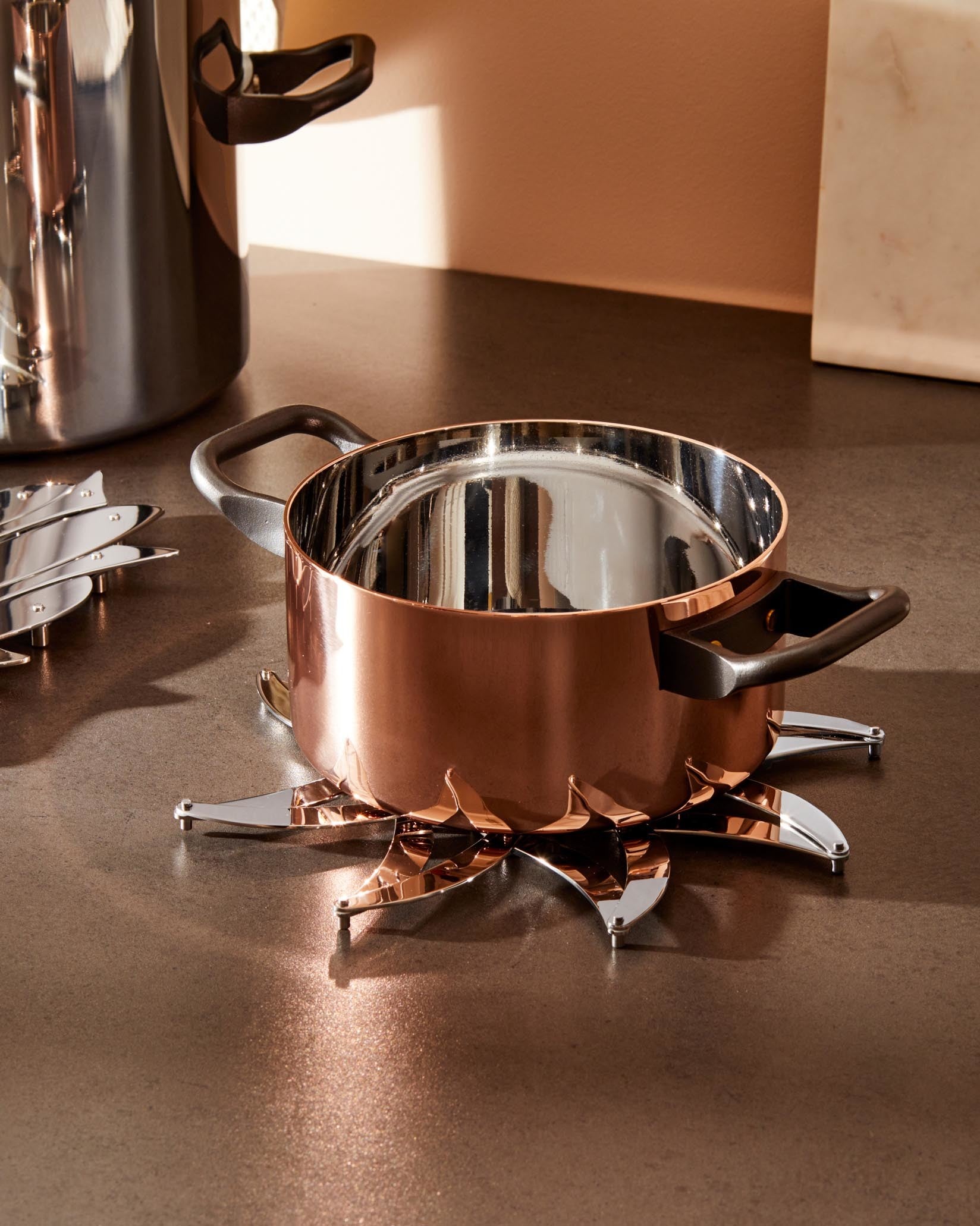Dessous de plat acier inoxydable extensible Couleur chrome/inox Wadiga Dessous de plat acier inoxydable extensible Couleur chrome/inox Wadiga