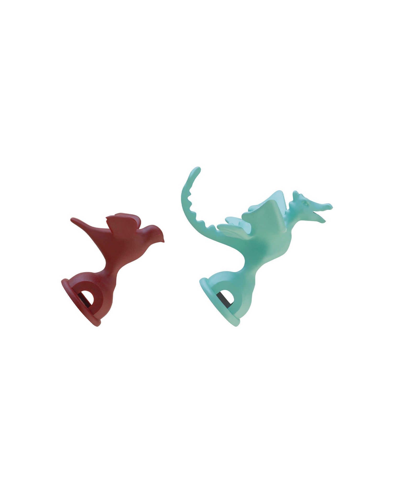 Alessi Set De Deux Sifflets En PA - Vert Clair Et Rouge - Design Michael Graves