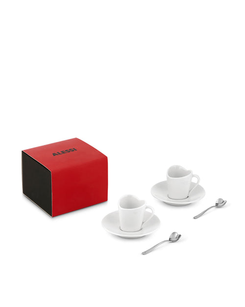 To Default Title Set of two mocha cups with saucers and two coffee spoons Alessi