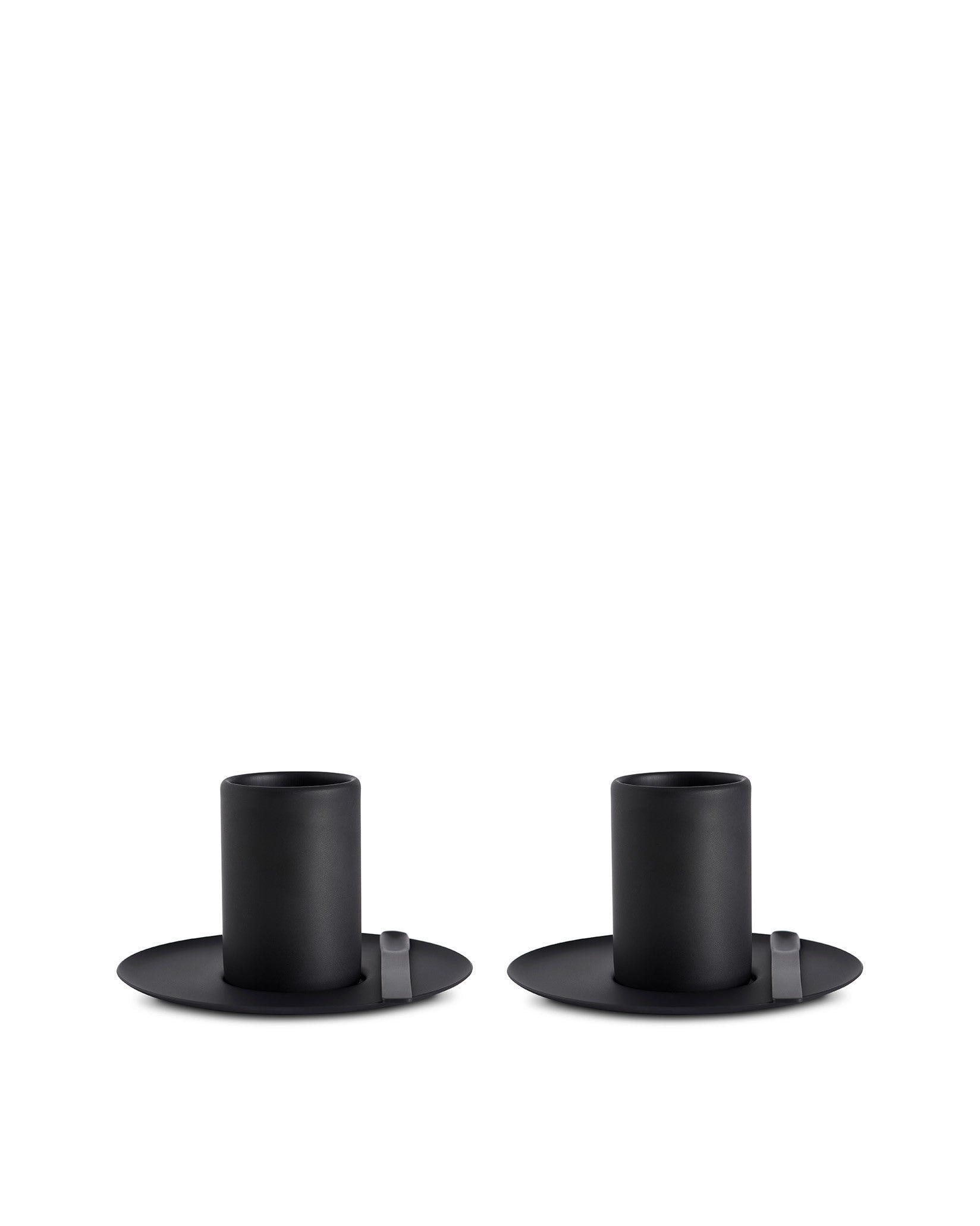 CFF CP Default Title Set de deux tasses à mocha avec soucoupe et deux cuillers à café Alessi