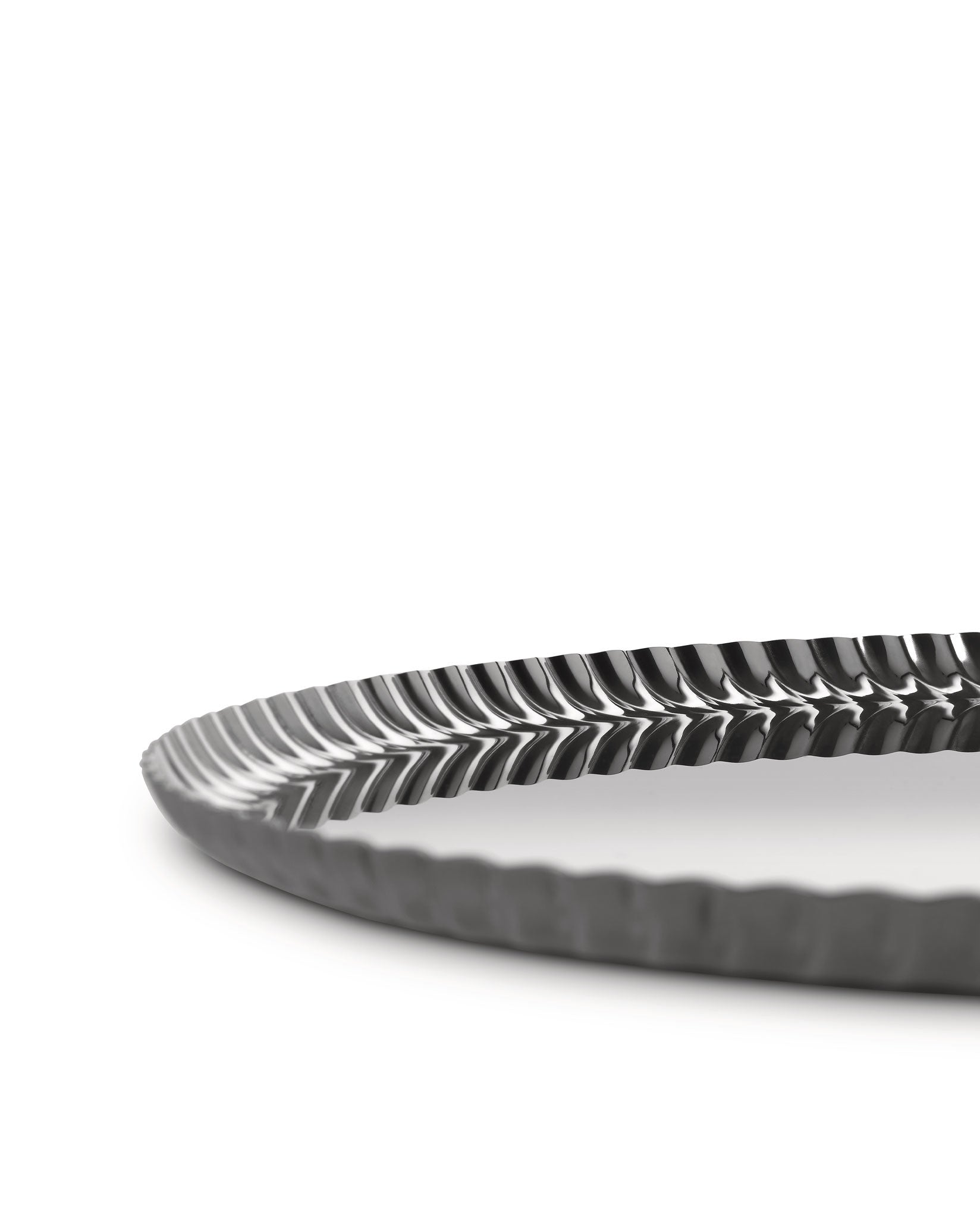 Pleats cm 23 || inch 9″ Bandeja redonda Alessi 3