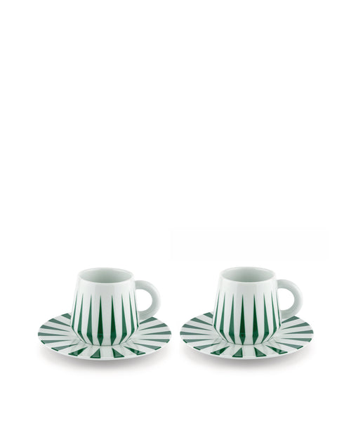 Delight verde Set de dos tacitas para café con platito Alessi 5