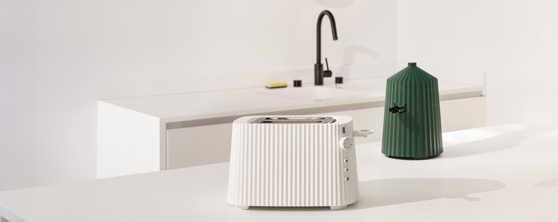 Tostapane Alessi Plissé Di Design - 6 Livelli Di Doratura, 850W, Resina Termoplastica, Bianco - Foto 9