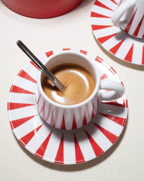 Delight verde Set de dos tacitas para café con platito Alessi 2