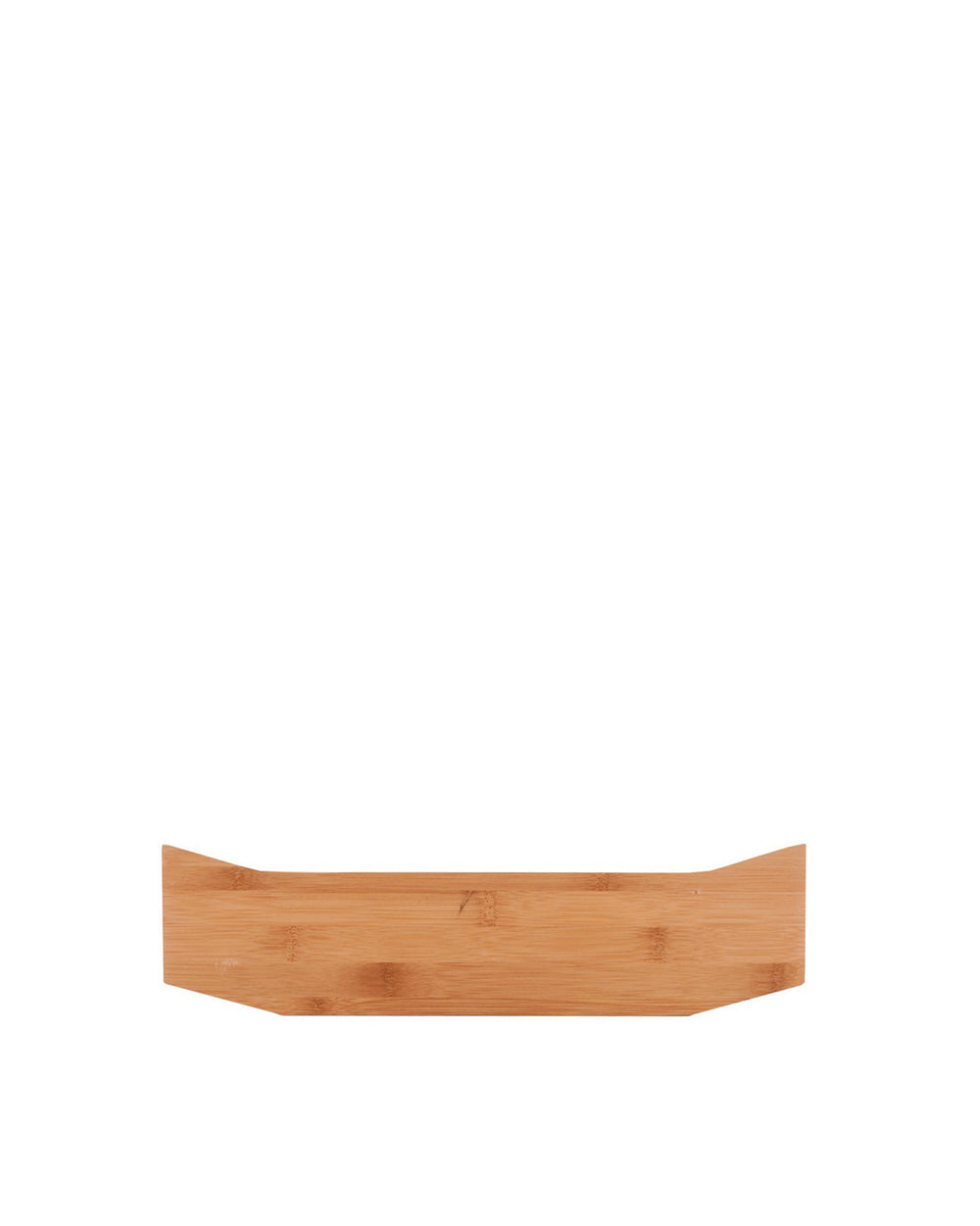 Light brown bamboo spare part by Alessi, with natural wood grain and curved, angled ends.