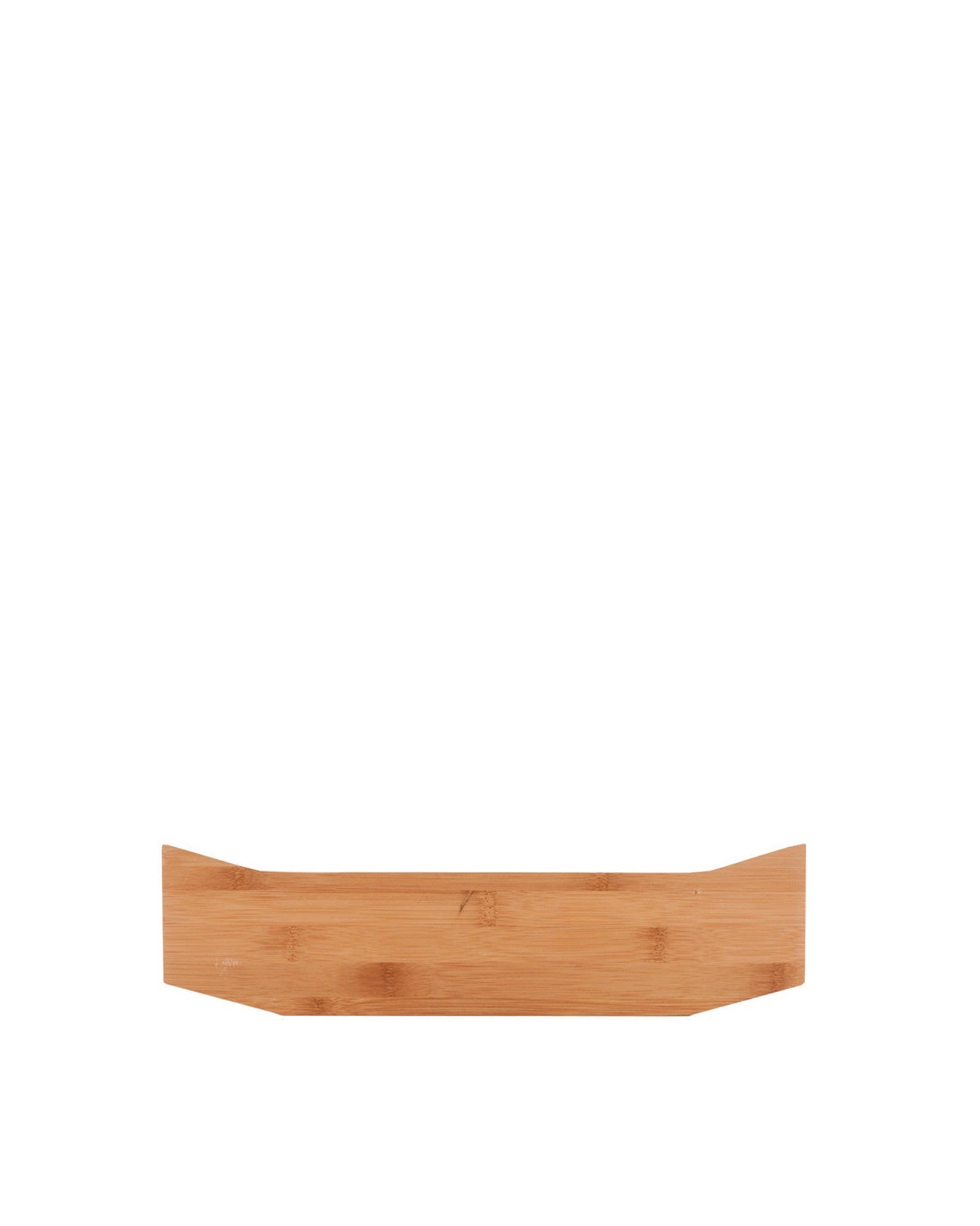 Light brown bamboo spare part by Alessi, with natural wood grain and curved, angled ends.
