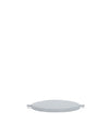 Light grey round spare part by Alessi with two small cylindrical side tabs.